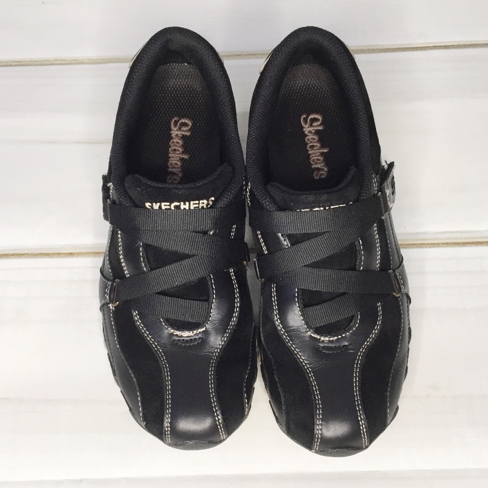 SKECHERS Black Mary Jane Slip On Walking Shoes 7 - Picture 2 of 8